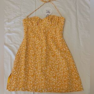 Princess Polly Acer Mini Dress Yellow Floral